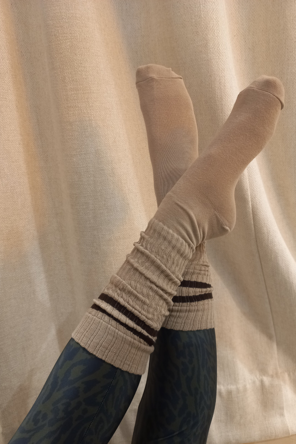 Gray high socks
