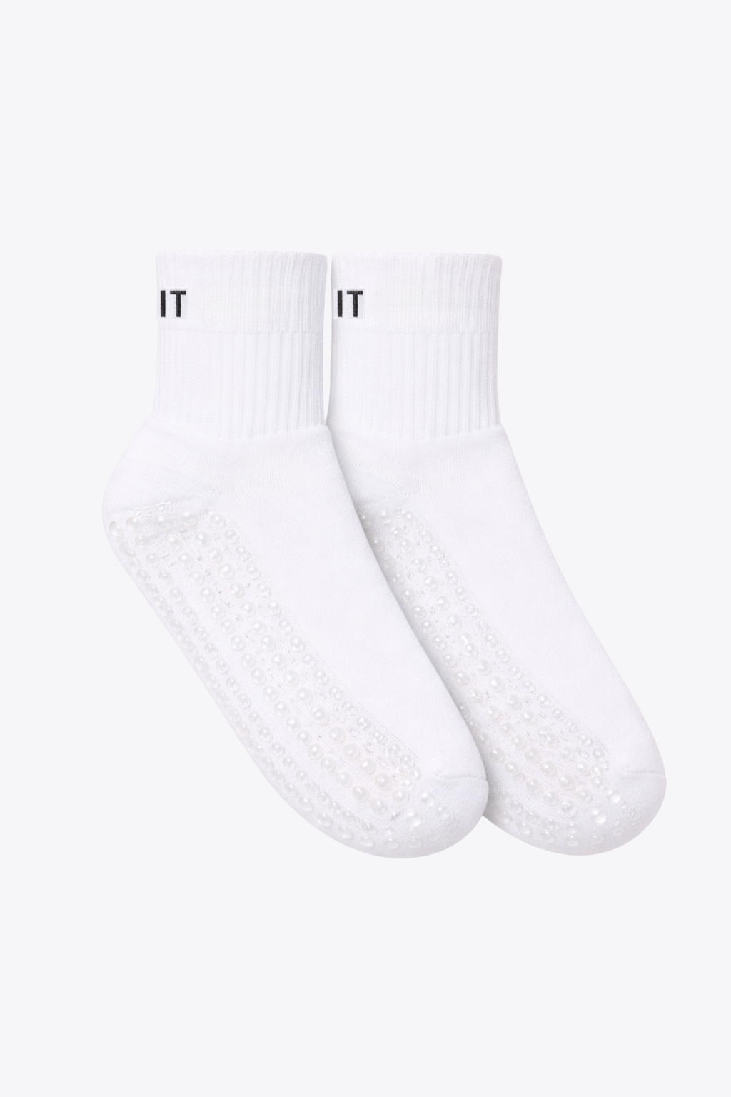 White non-slip knee-high socks