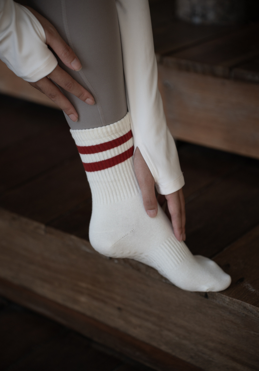 CHAUSSETTES blanches & rouges
