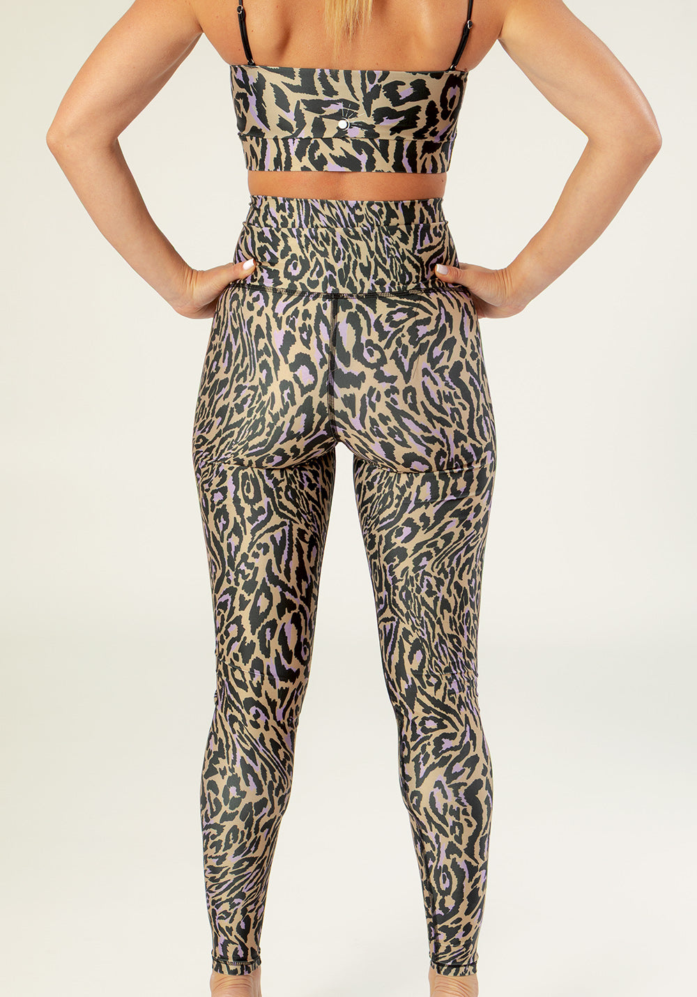 FLOWER LEGGINGS Chakra beige and purple