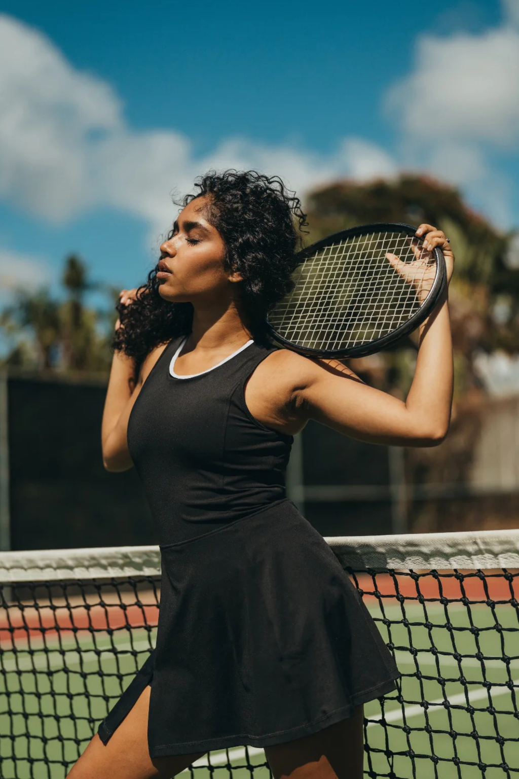 Robe de tennis ROSE - Noire